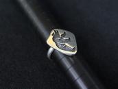 【Lawrence Saufkie】Hopi Walking Bear Overlay Ring c.1975～