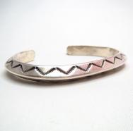 Vintage Stamped Ingot Triangle Wire Cuff  c.1970～