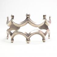 NAVAJO GUILD Cast Silver Crown Shape Cuff Bracelet  c.1940～