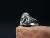 Vintage【Maisel's】Indian Chief Head Silver Ring  c.1945～　JP10