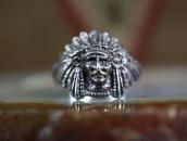 Vintage【Maisel's】Indian Chief Head Silver Ring  c.1945～　JP10