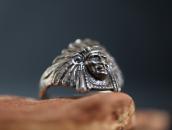 Vintage【Maisel's】Indian Chief Head Silver Ring  c.1945～　JP10