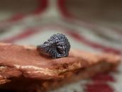 Vintage【Maisel's】Indian Chief Head Silver Ring  c.1945～　JP10