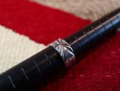 【Mark Chee】 Navajo Filed & Stamped Silver Band Ring  c.1955～