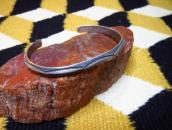 Vintage Stamped Narrow Triangle wire Cuff Bracelet  c.1940～