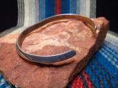 Vintage Stamped Narrow Triangle wire Cuff Bracelet  c.1940～