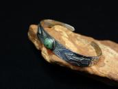 Atq Arrows Applique Cuff Bracelet w/Green Turquiose  c.1935～