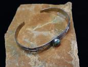 Atq Arrows Applique Cuff Bracelet w/Green Turquiose  c.1935～