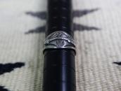 Atq Navajo Arrow Applique & T-bird/卍 Stamped Ring c.1930