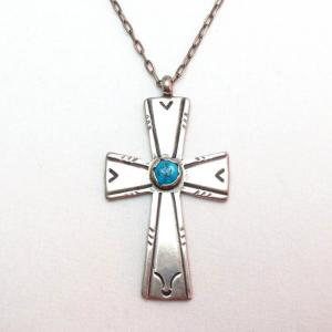【Carl Luthey Shop】 Santo Domingo Vintage Cross Fob Necklace