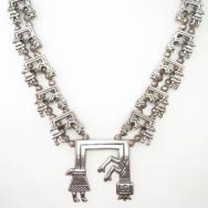 【Ambrose Lincoln】 Navajo Casted "Yei" Naja Necklace  c.1960～