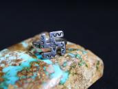 Atq Navajo 卍 Face Narrow Shank Small Ring in Silver c.1925～