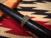 Vintage Zuni Needle Point 15 Turquoise Silver Ring  c.1960～