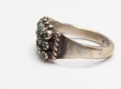 Vintage Zuni Needle Point 15 Turquoise Silver Ring  c.1960～