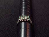 Vintage Zuni Needle Point 15 Turquoise Silver Ring  c.1960～