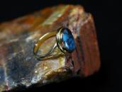Old Navajo 14K Gold Ring w/Hi-Grade Bisbee Turquoise c.1980～