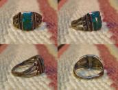 Antique Tourist Silver Ring w/Square TQ  c.1920～