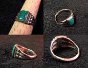 Antique Tourist Silver Ring w/Square TQ  c.1920～