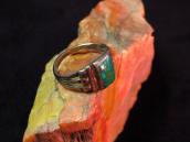 Antique Tourist Silver Ring w/Square TQ  c.1920～