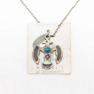 Vintage【Maisel's】Small Thunderbird Fob Necklace w/Tag c.1950