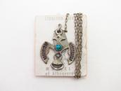 Vintage【Maisel's】Small Thunderbird Fob Necklace w/Tag c.1950