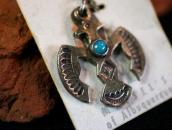 Vintage【Maisel's】Small Thunderbird Fob Necklace w/Tag c.1950