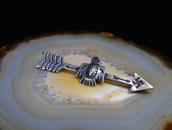 Atq 卍 Stamped Arrow & Thunderbird Shape Silver Pin c.1930～