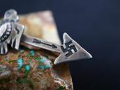 Atq 卍 Stamped Arrow & Thunderbird Shape Silver Pin c.1930～