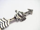 Atq 卍 Stamped Arrow & Thunderbird Shape Silver Pin c.1930～