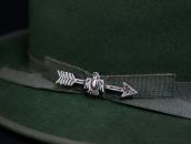 Atq 卍 Stamped Arrow & Thunderbird Shape Silver Pin c.1930～