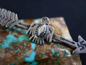 Atq 卍 Stamped Arrow & Thunderbird Shape Silver Pin c.1930～