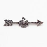 Atq 卍 Stamped Arrow & Thunderbird Shape Silver Pin c.1930～