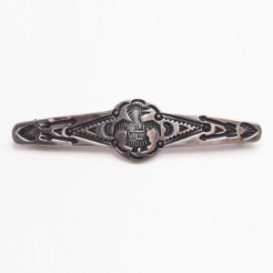 Atq Navajo 卍 Thunderbird & Arrows Stamped Silver Pin c.1930