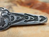 Atq Navajo 卍 Thunderbird & Arrows Stamped Silver Pin c.1930