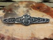 Atq Navajo 卍 Thunderbird & Arrows Stamped Silver Pin c.1930