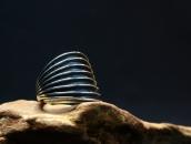 【Johnny Mike Begay】 Navajo Tracks style Wide Ring  c.1960～