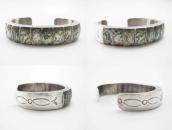 Vintage Zuni Avalon Shell Inlay Domed Cuff Bracelet c.1955～