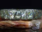 Vintage Zuni Avalon Shell Inlay Domed Cuff Bracelet c.1955～