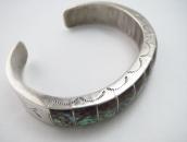 Vintage Zuni Avalon Shell Inlay Domed Cuff Bracelet c.1955～