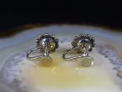 Vtg Concho Face Earring w/Gem Quality No.8 Turquoise c.1940～