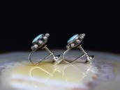 Vtg Concho Face Earring w/Gem Quality No.8 Turquoise c.1940～