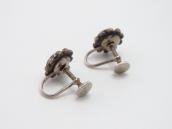 Vtg Concho Face Earring w/Gem Quality No.8 Turquoise c.1940～