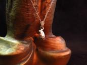 Vintage Praying Hands Fob Silver Necklace