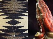 Vintage Praying Hands Fob Silver Necklace