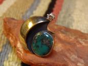 Vintage Moon Shape Silver&Gold Ring w/TQ ・ Diamond