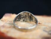 Atq Navajo 卍 Applique & Arrows Stamped Silver Ring  c.1925～