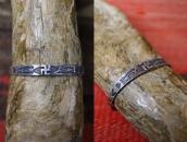 Antique Navajo 卍Applique & T-bird Stamped Small Cuff c.1925～