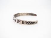 Antique Navajo 卍Applique & T-bird Stamped Small Cuff c.1925～