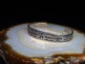 Antique Navajo 卍 & Arrows Stamped Ingot Silver Cuff  c.1920～