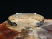 Antique Navajo 卍 & Arrows Stamped Ingot Silver Cuff  c.1920～
